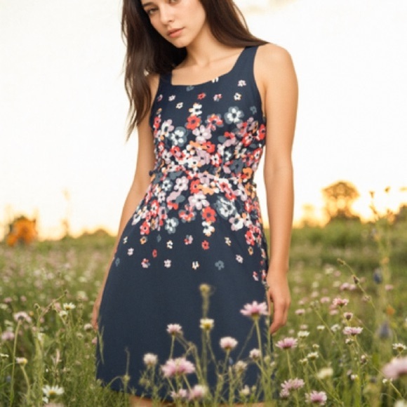 NWT Ann Taylor Loft outlet floral a- line dress ❤️ - Picture 2 of 8